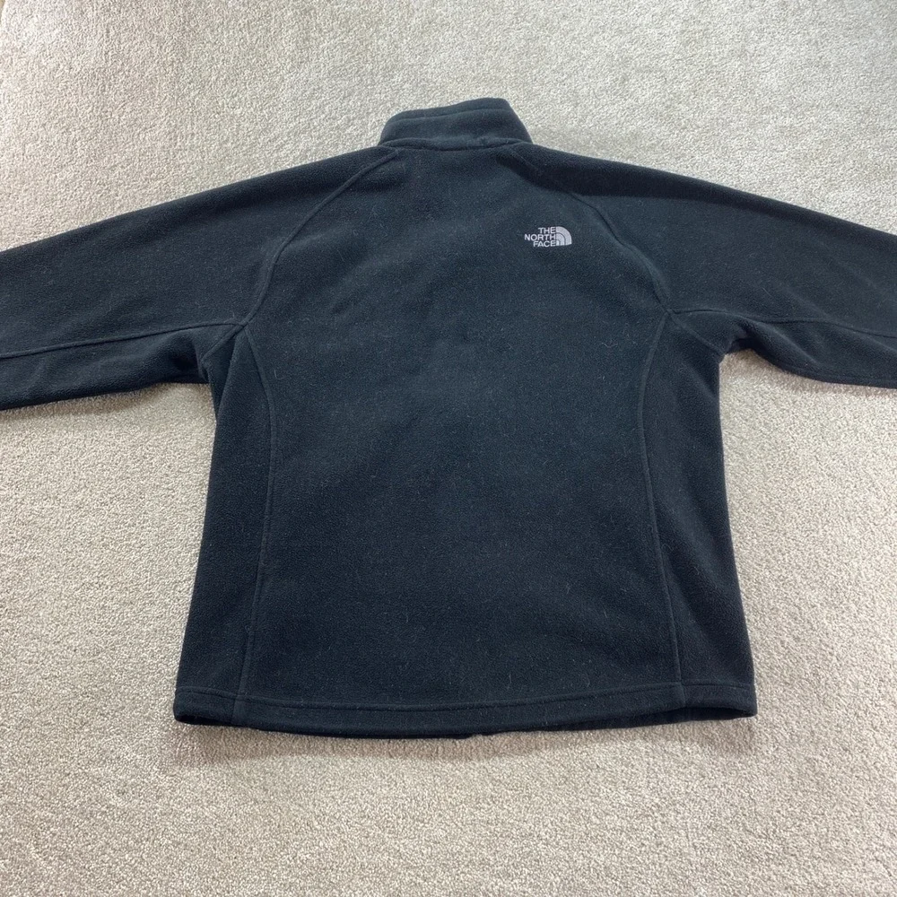 The North Face Full Zip Fleece Jacket Mens Large Black‎ TKA 100 Mock Neck Raglan